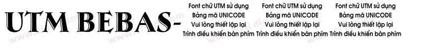 UTM Bebas字体转换